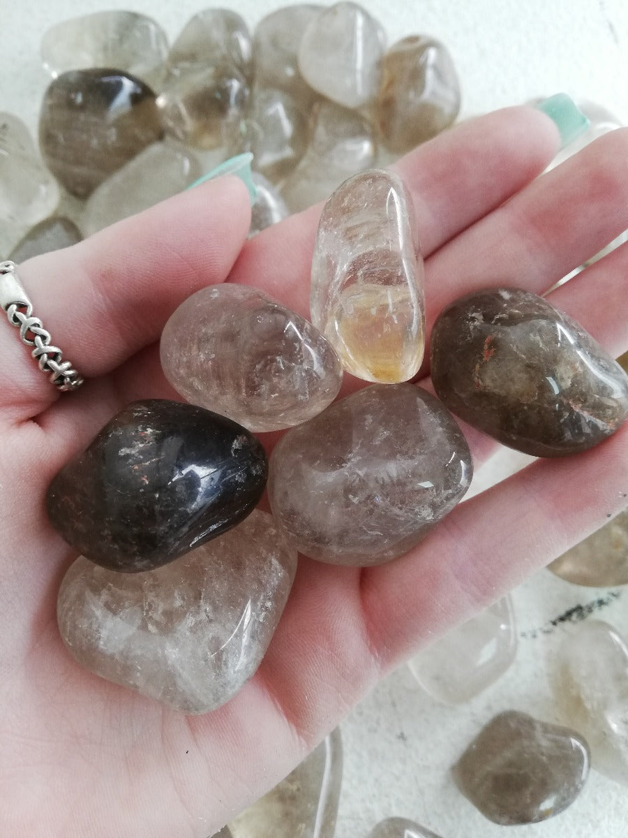 Smokey Quartz Tumbled - Brazil Q2 - 1KG Smokey Quartz Tumbled - Brazil Q2 - 1KG